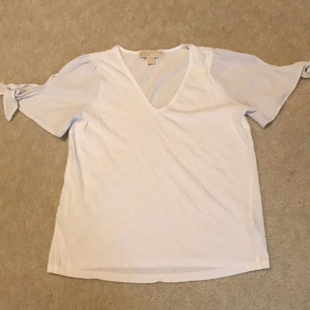 White V-Neck Women’s Top